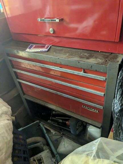 Crafstman toolbox and contents 30"x27x18 image