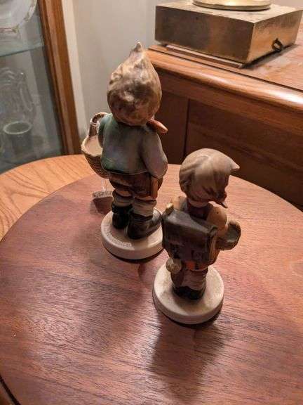 2 Hummel figurines:  School girl, 6" Village boy