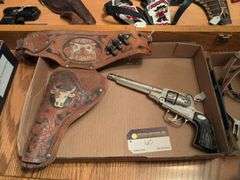 Leslie-Henry revolving cylindar cap pistol w/ Wyatte Earp holster