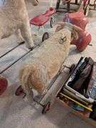 Steiff bull on wheels