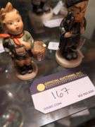 2 Hummel figurines: chimney sweep, 4" Village boy