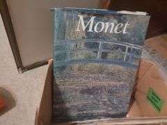 Magazine holder, magazines, books and 2 thermoses