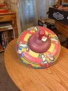 Ohio Art tin top #36, Ohio Art top #304a135, J. Chein tin top, with shelf 31"x10"10"