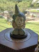 Meico clown figurine with wooden table (36" x 16")