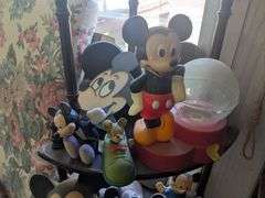 Mickey gumball machine, Mickey windup toy, Mickey radio