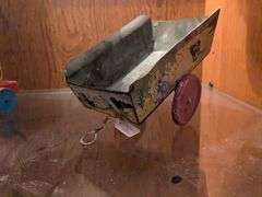 Ohio Art tin litho 2 wheeled cart 1928