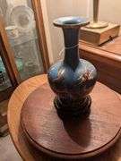 Cloisonne 8" vase 1965 w/ dragon