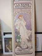 1995 VFW Charlie Brown print framed 118/250 w/ certificate authenticity with 2 Alphonse Mucha prints