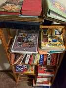 Rack and books: bible, collector books and picture albums