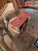 Service station tin coin bank