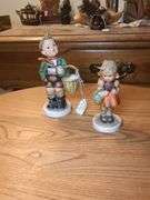 2 Hummel figurines:  School girl, 6" Village boy