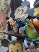 Mickey gumball machine, Mickey windup toy, Mickey radio