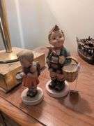2 Hummel figurines:  School girl, 6" Village boy