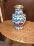 Cloisonne 9" vase
