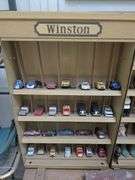 Winston curio cabinet with Matchbox cars