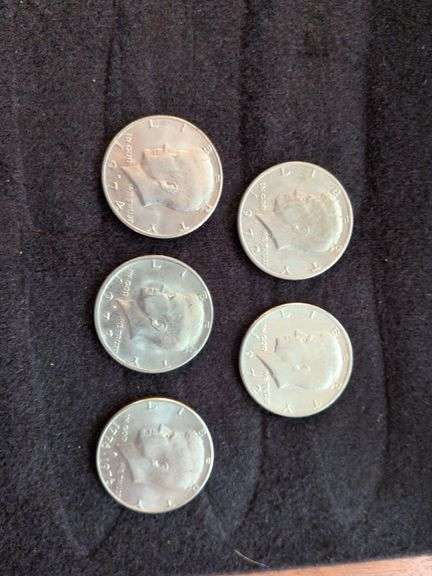 5 Kennedy Half Dollars image