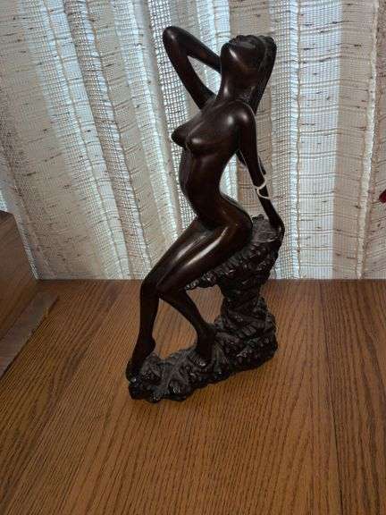 12.5" Lady on Rock Sculpture image