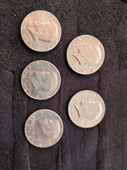 5 Kennedy Half Dollars image
