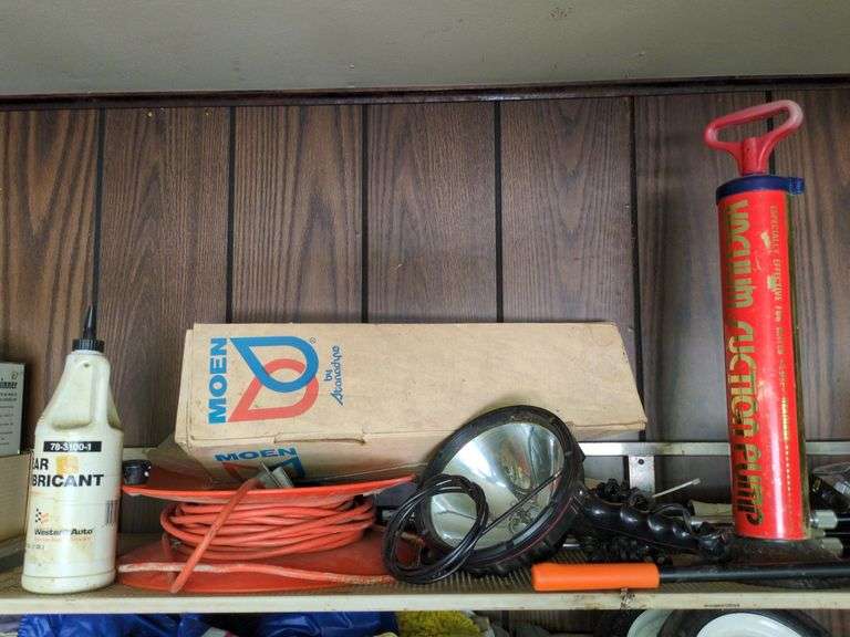 Shelf of Garage Items image