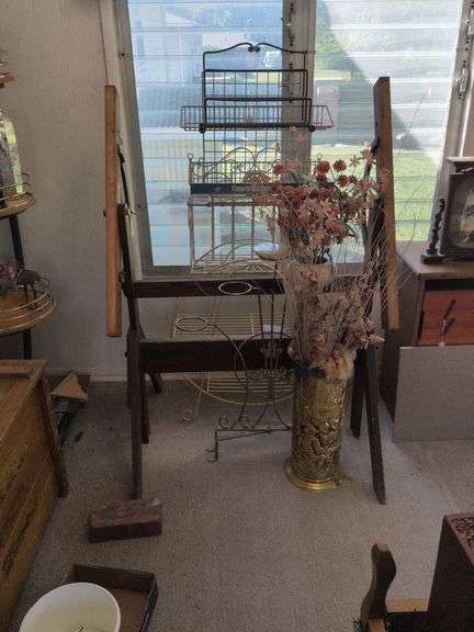 Vintage architect stand and misc. stands and decorative items image