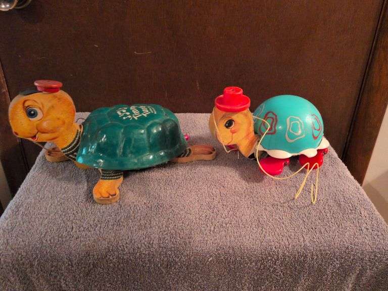 Fisher Price Timmy Turtle #150 and Fisher Price Tip toe Turtle #773 image