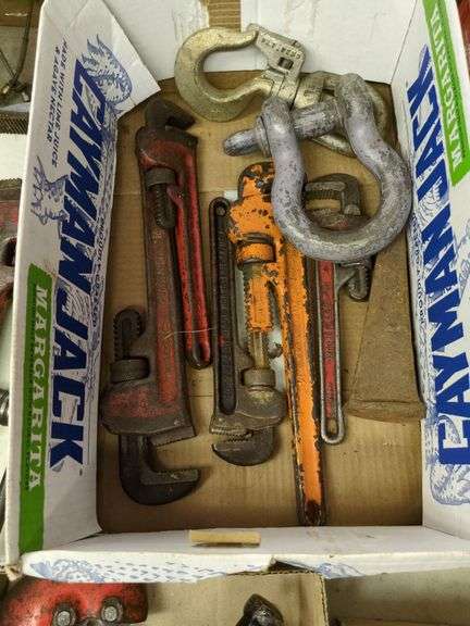 Box of Pipe Wrenches image