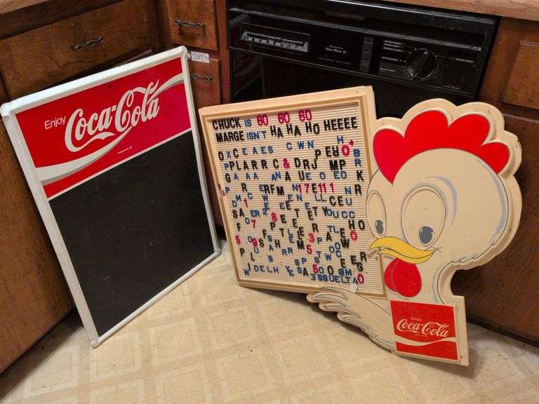 2 Vintage Coca Cola menu signs image