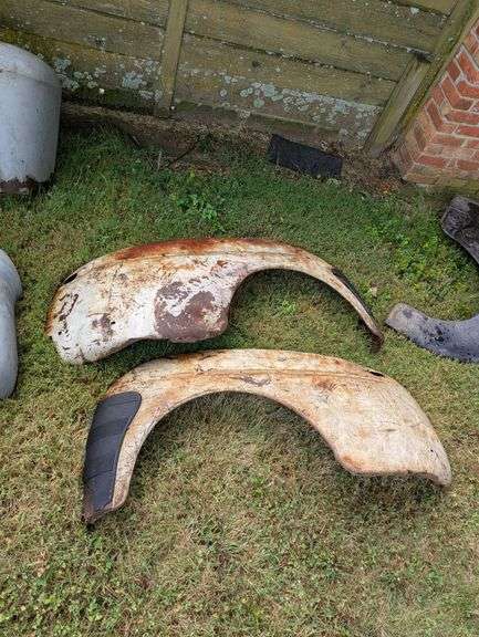 Two Vintage Vehicle Fenders image