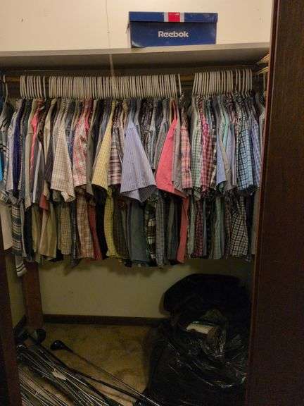 Reebok 10.5 men's white classics, short sleeve button up men's M shirts and misc. clothing image