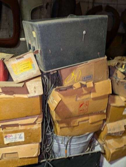 Three Vehicle Parts Boxes and Bucket image