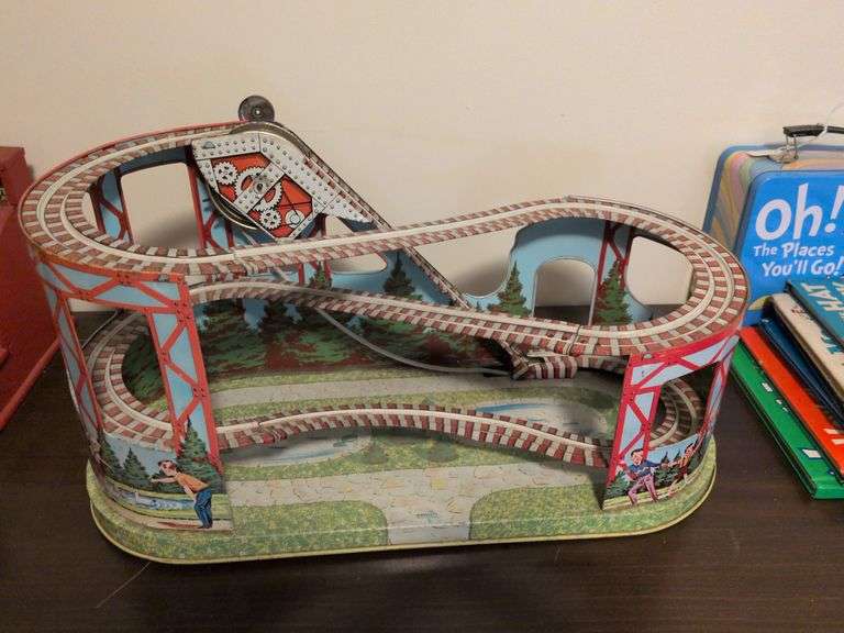 J. Chein Tin litho wind-up roller coaster image