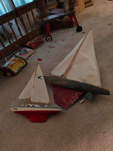 Vintage Keystone and Seifert toy sailboats image