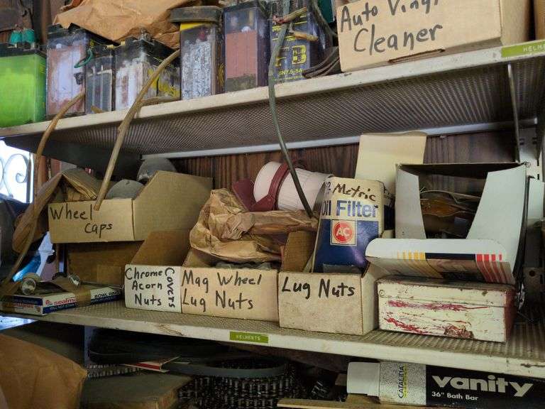 Shelf of Garage Items image