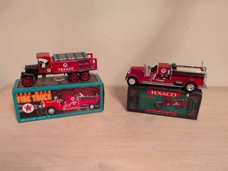 1990s Ertl banks: 1929 Mac Firetruck and 1925 Kenworth Stake Truck image