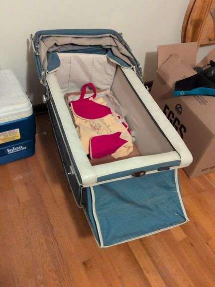 Dale Evans 3 piece child's outfit and vintage baby bassinet image