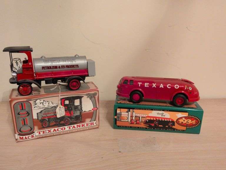 1990s Ertl banks: 1910 Texaco tanker and 1934 Texaco Doodle Bug image