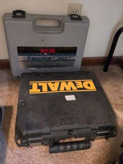 DeWalt drill and  Ryobi torque force drill w/ cases image