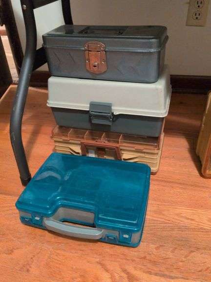 Plano tackle box with tackle, Plano tackle box, metal tackle box and tackle box with tackle image