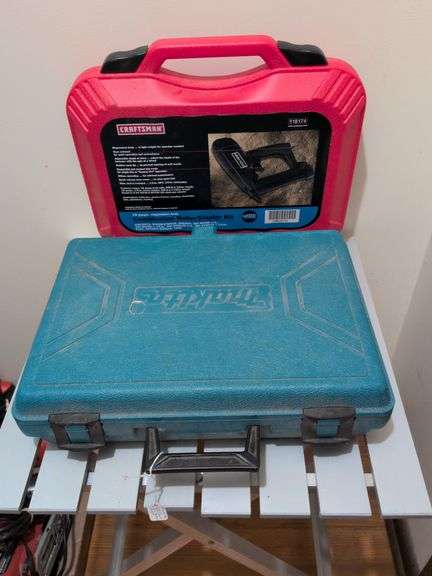 Makita 12 volt pistol drill and Craftsman Nail gun image