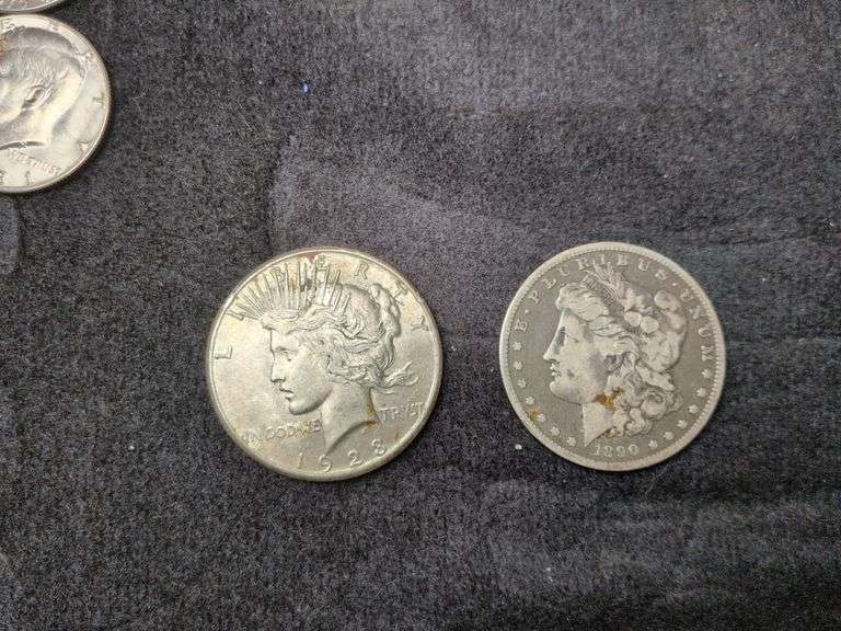 2 Peace Dollars: 1890 and 1923 image