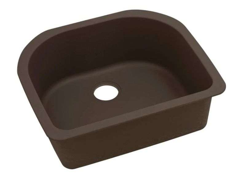 Elkay Quartz Luxe 25" Undermount Single Basin Quartz Composite Kitchen Sink
