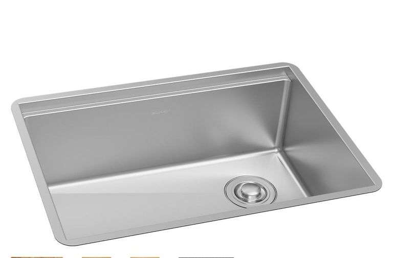 Elkay Crosstown 18 Gauge Workstation Stainless Steel 25-1/2" x 18-1/2" x 9" Single Bowl Undermount Sink Kit