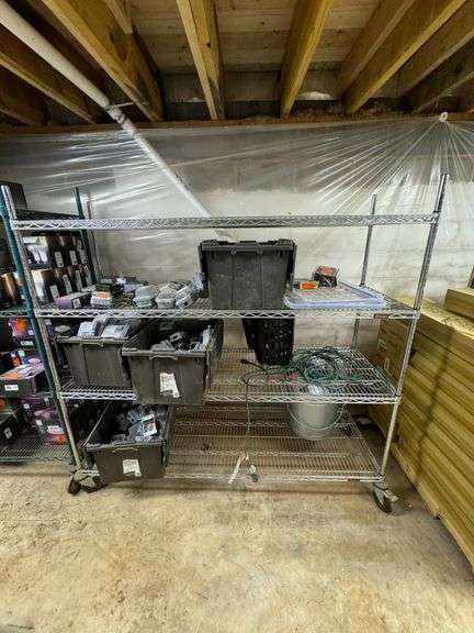 4-Tier Wire Rack with Electrical Inventory