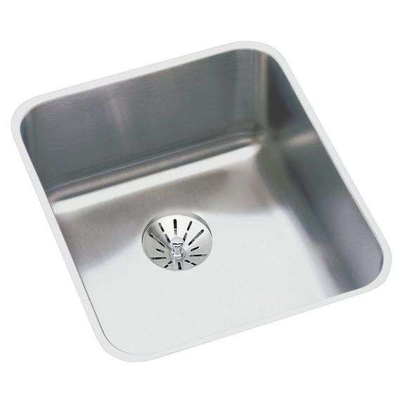 Elkay Lustertone Classic Stainless Steel 16" x 18-1/2" x 7-7/8" Single Bowl Undermount Sink with Perfect Drain