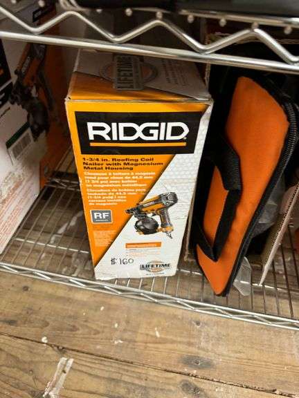 6-Tier Metal Shelf with RIDGID Tools