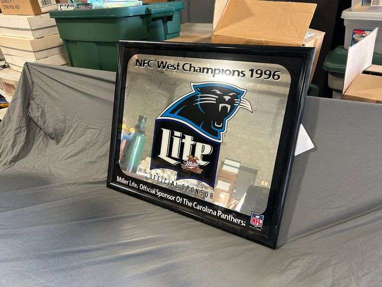 20"x 24" Miller Lite Carolina Panthers Mirror