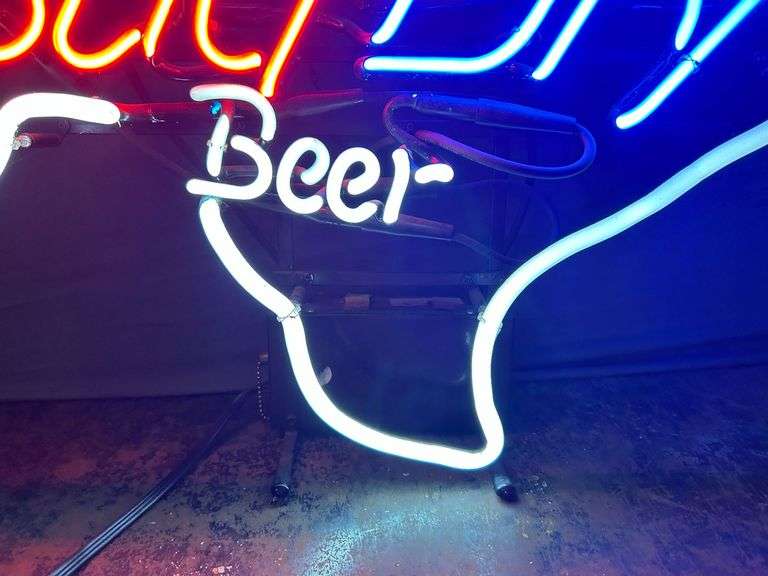 Bud Dry Texas Neon Beer Sign