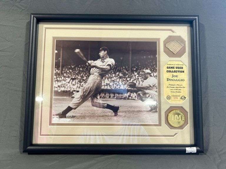Joe Dimaggio Framed Game Used Bat Piece
