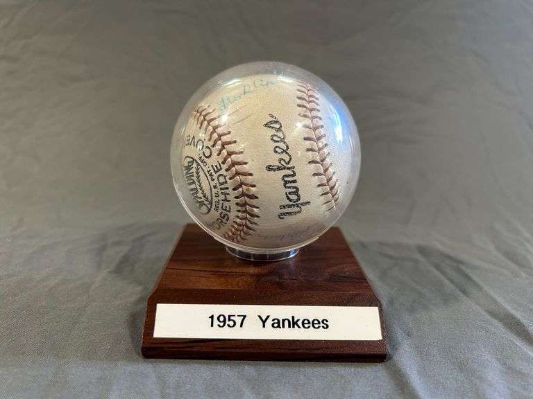 1957 Team Signed Yankees Baseball