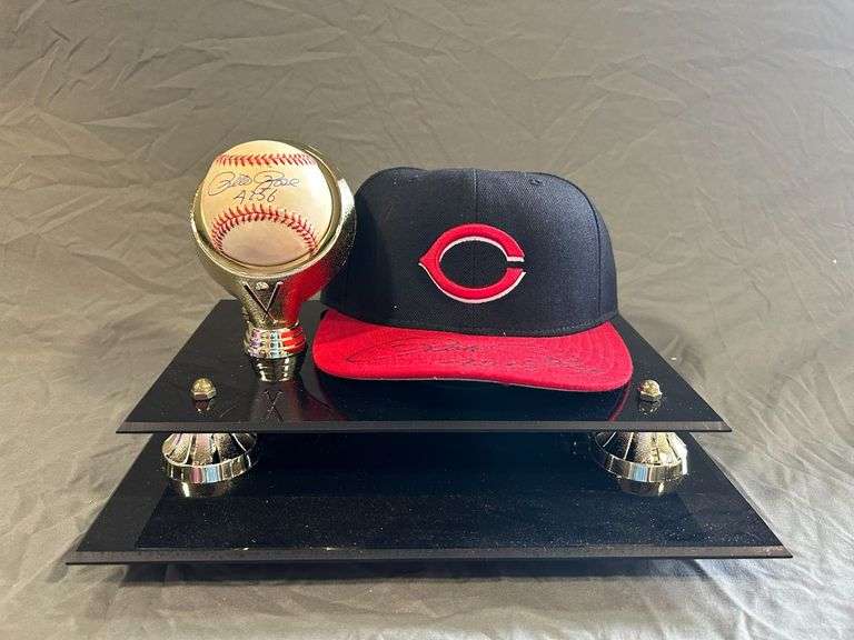 Pete Rose Autographed Hat and Ball